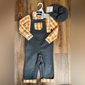 Tommy Bahamas 3 Piece Coverall Set with Beret Hat Size 18 Months